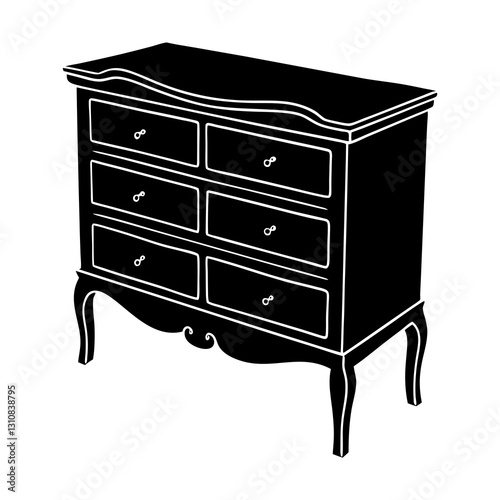 Dresser silhouette vector