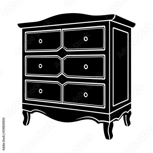 Dresser silhouette vector