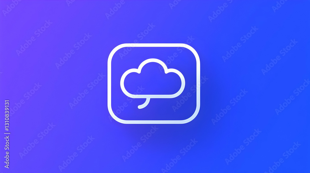 Abstract Cloud Icon on Gradient Background for Digital Concepts Abstract Cloud Icon on Gradient Background for Digital Concepts