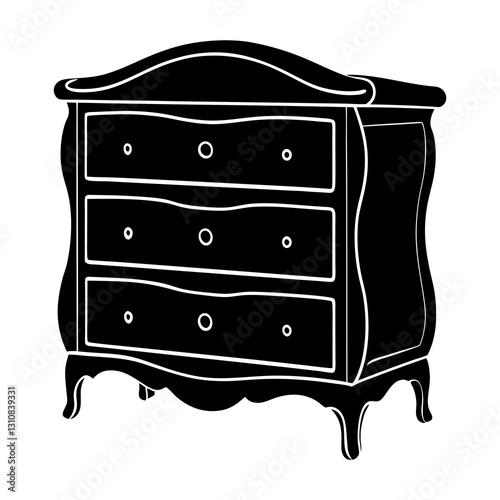 Dresser silhouette vector