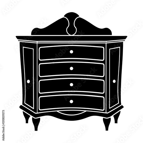 Dresser silhouette vector