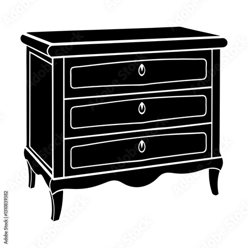Dresser silhouette vector