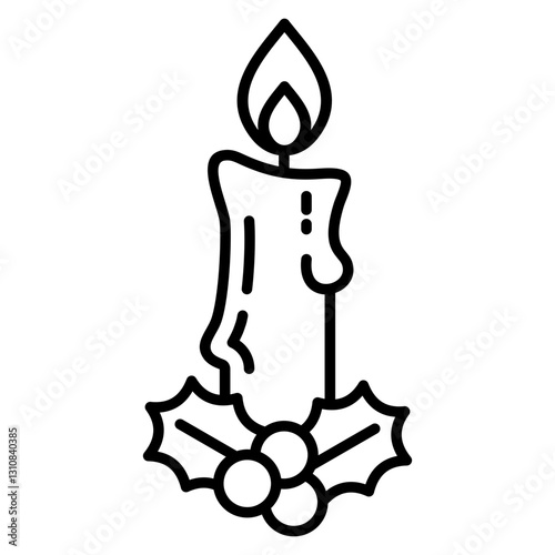 Candle Outline Icon