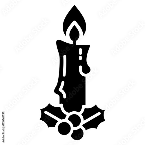 Candle Glyph Icon