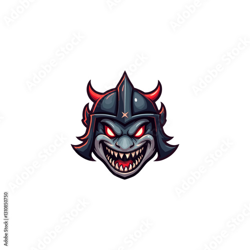 Angry Shark Warrior Head