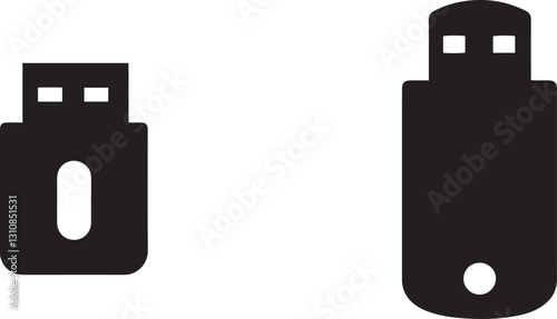 usb flash drive vector icon. Vector usb flash drive vector icon.  Usb icon set. Flash disk sign and symbol.