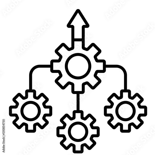 Consolidation Outline Icon
