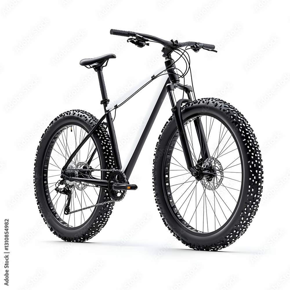 Sleek Mountain Bicycle on White Background for Outdoor Adventures Sleek Mountain Bicycle on White Background for Outdoor Adventures