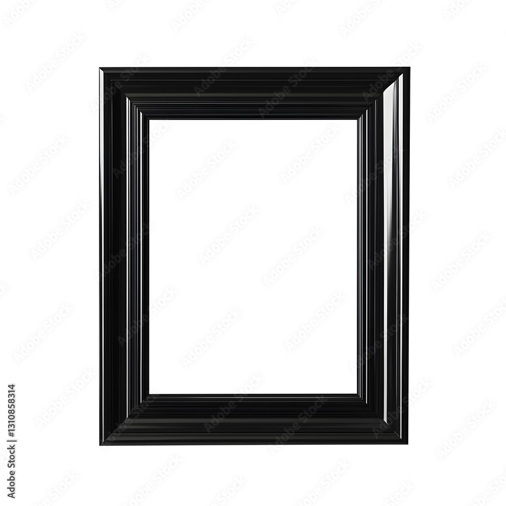Vector illustration of a black picture frame isolated on transparent white background, clipping path, pen tool. Vector illustration of a black picture frame isolated on transparent white background, clipping path, pen tool.