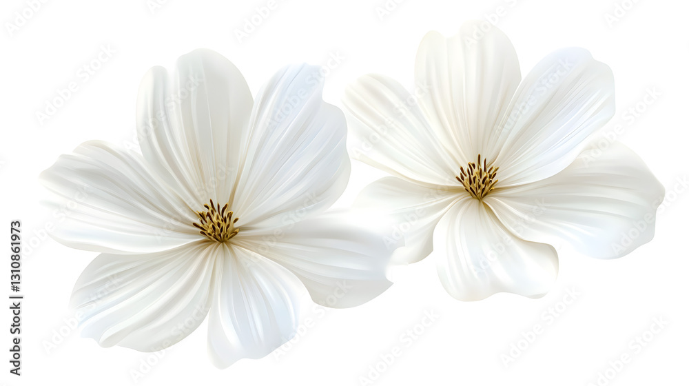 Obraz premium white flowers transparent background png