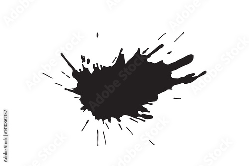 Canvastavla Silhouette of blood drops collection various blood or paint splatters, Halloween concept illustration isolated on white background