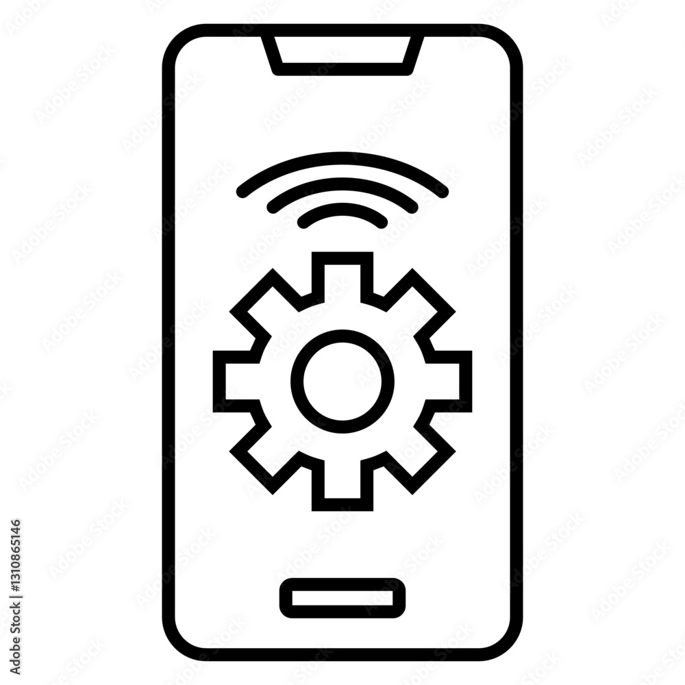 Fototapeta premium Mobile Device Outline Icon