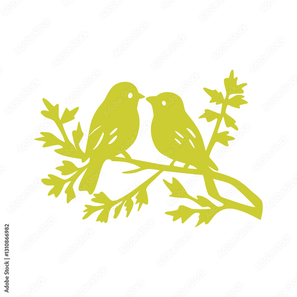 Fototapeta premium romantic birds logo couple symbolizes connection, commitment, and eternal love