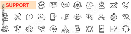 Support-customer-service icon-bundle – helpdesk-technical-assistance communication-icons