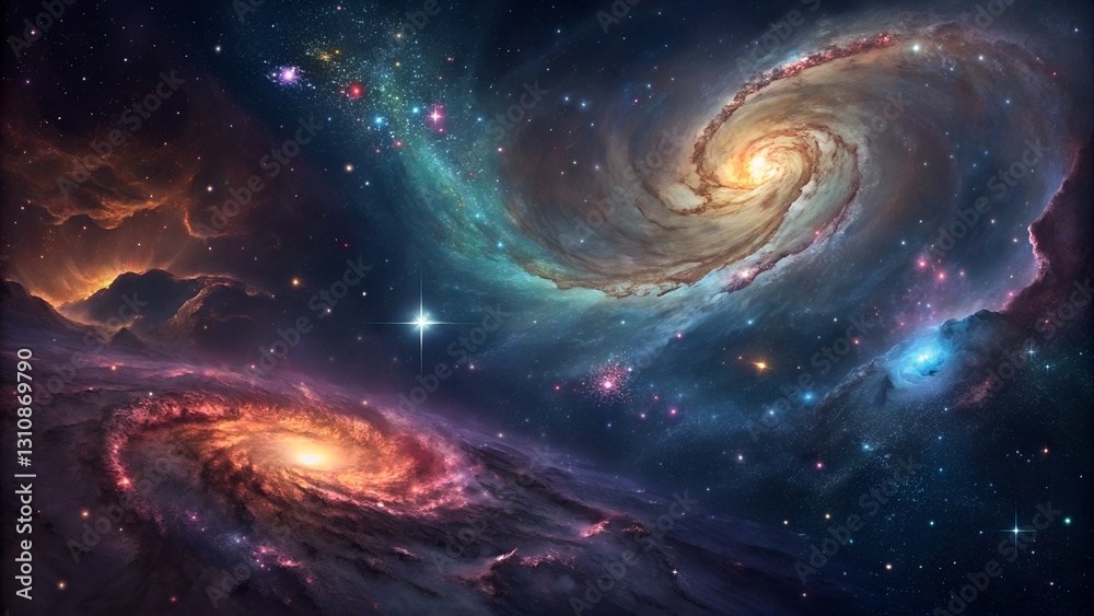 Fototapeta premium space background with space