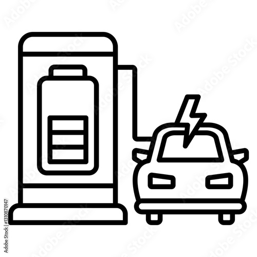 Charging Station Outline Icon