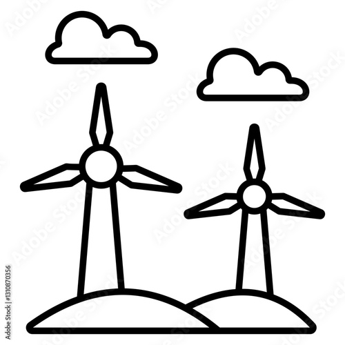 Windmill Outline Icon