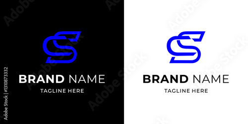 Creative CS,SC Letter Logo with Abstract, Illustration, Design Inspiration, Vector, Icon