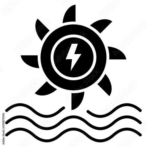 Hydroelectric Glyph Icon
