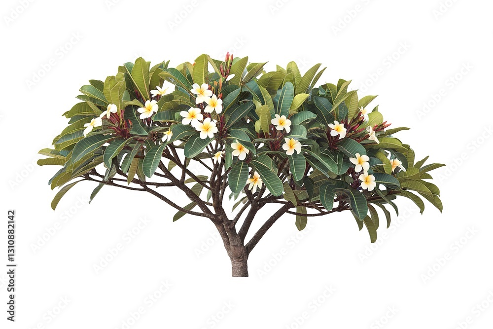 Fototapeta premium Frangipani tree isolated on white background