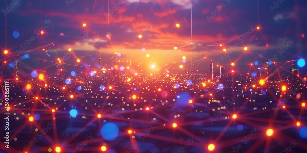 Obraz premium christmas lights background
