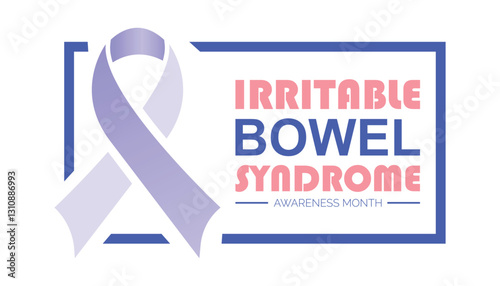 April is Irritable Bowel Syndrome Awareness Month. Vector template Design for banner, greeting card, poster, prints, social media post ,flyer , T shirt with background.