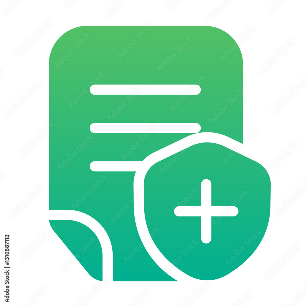 Fototapeta premium medical paper gradient style