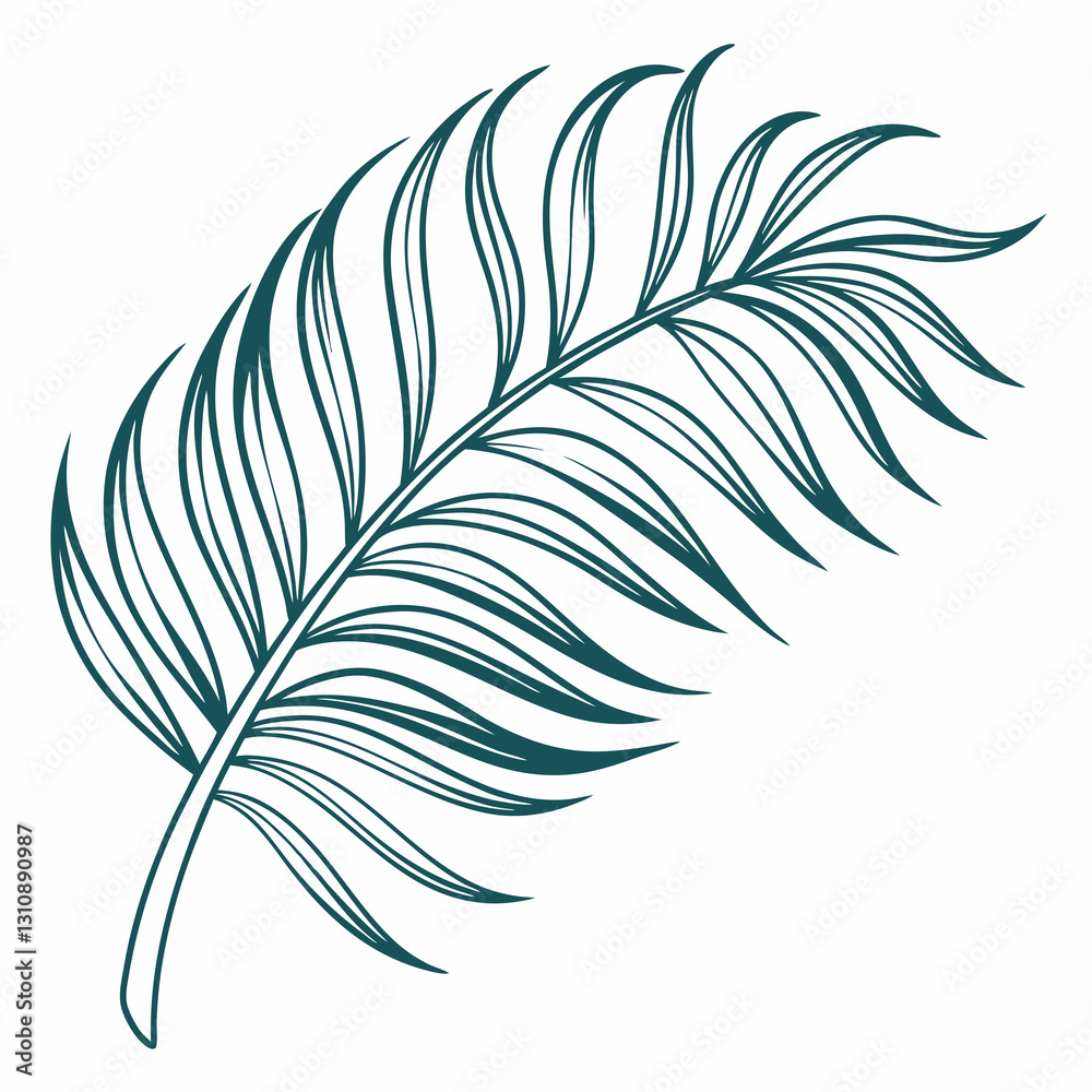 Obraz premium vector palm leaf 