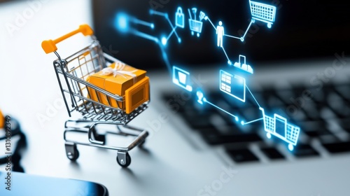 Online shopping cart evolution e-commerce platforms digital marketing technology landscape user experience future trends