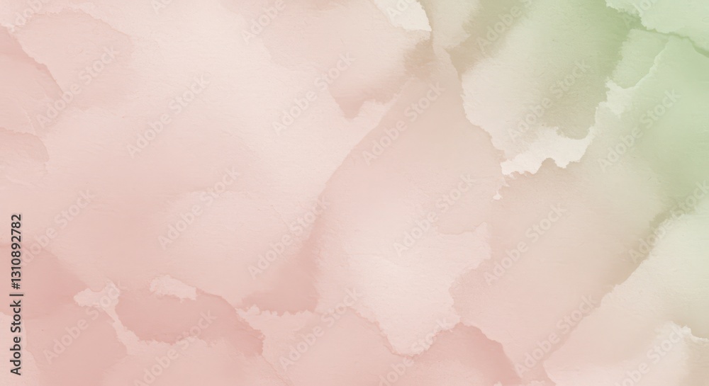 Obraz premium Abstract Pastel Watercolor Background with Soft Pink and Green Hues