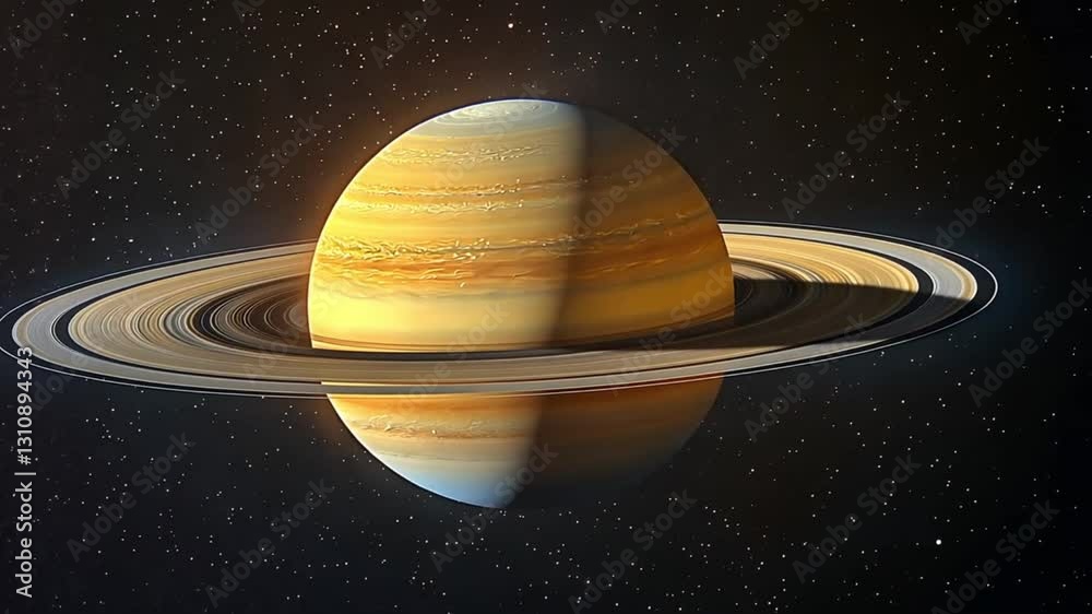 Saturn planet with rings in space Saturn planet with rings in space