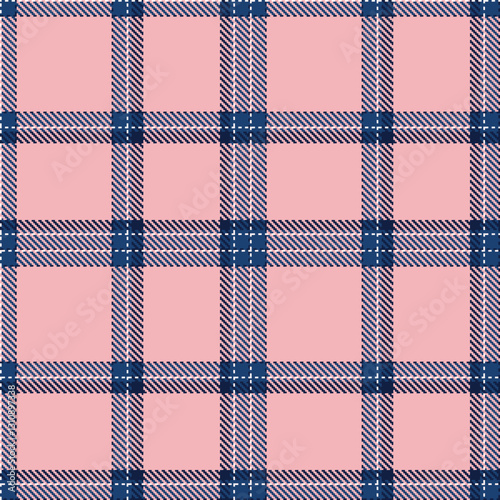 Modern Neon Prussian Blue Seamless Tartan Fabric Design