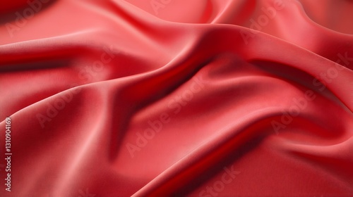Crimson Cloth: a close-up of flowing crimson fabric creating a luxurious texture