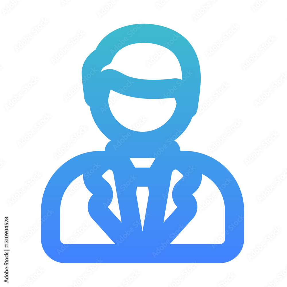 man recruiter outline gradient style man recruiter outline gradient style