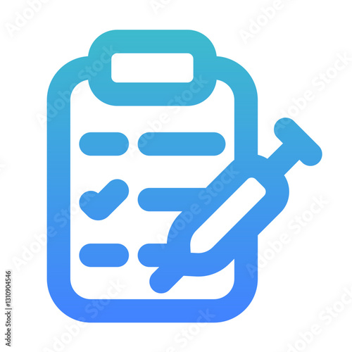 medical test outline gradient style