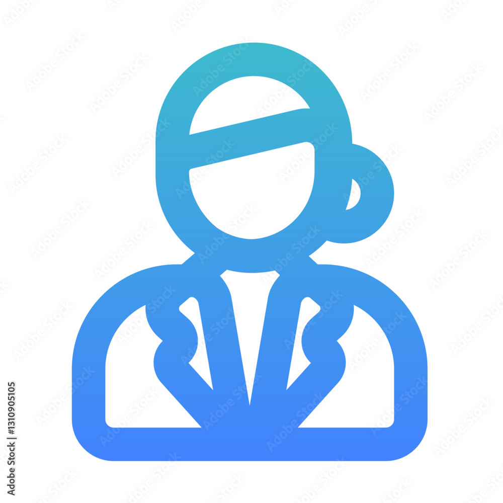 women recruiter outline gradient style women recruiter outline gradient style
