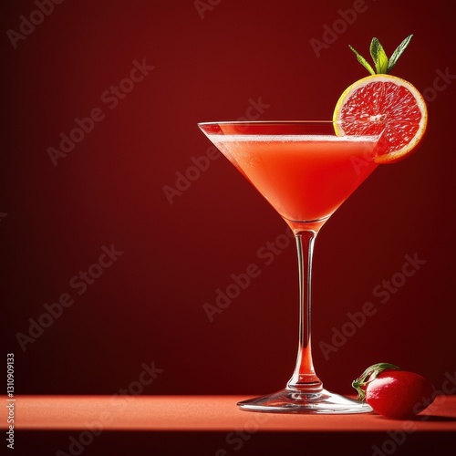 Wallpaper Mural Refreshing cocktail with fruit garnish. Torontodigital.ca