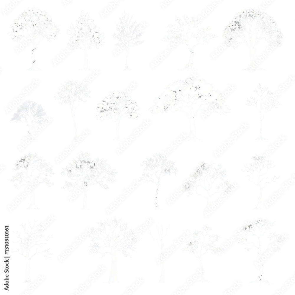 Obraz premium Elegant Tree Line Art 
