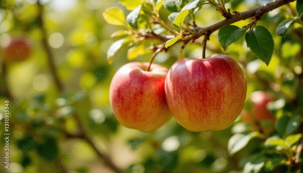 Harvesting fresh apples in nature's orchard close-up shot bright green environment vibrant and natural Harvesting fresh apples in nature's orchard close-up shot bright green environment vibrant and natural