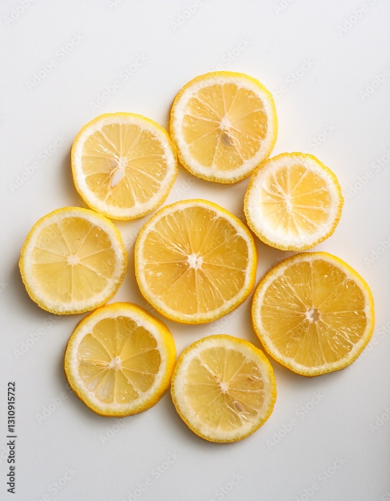 Lemon slices arranged Lemon slices arranged