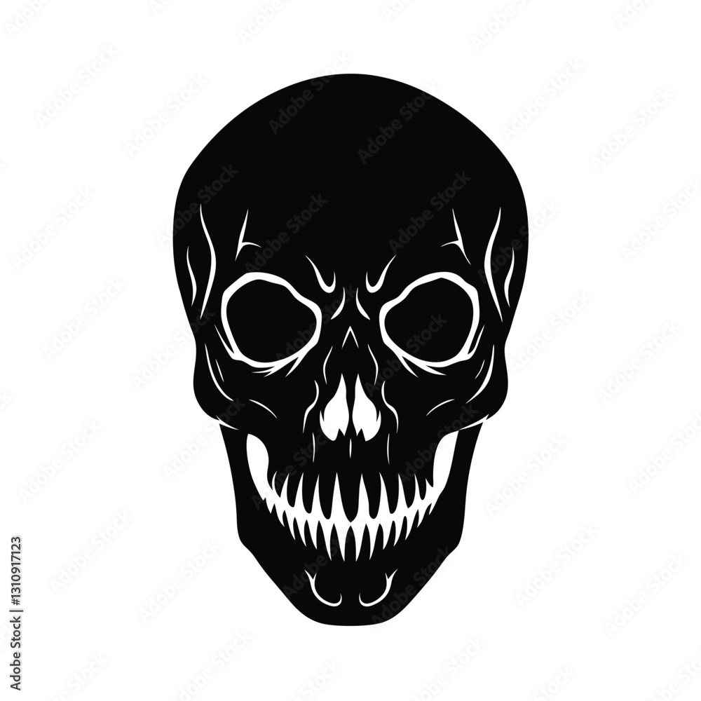 Obraz premium Skull Silhouette Vector Design.