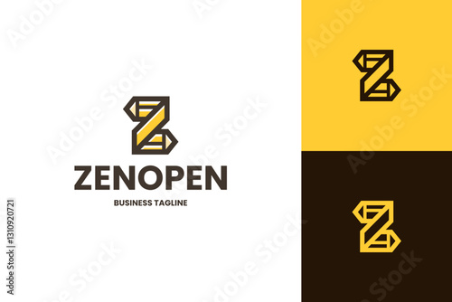 creative pencil z letter logo vector