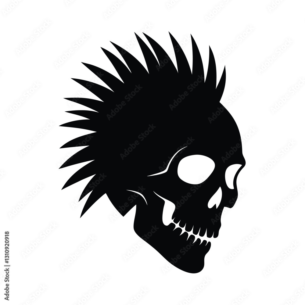 Obraz premium Skull Silhouette Vector Design.