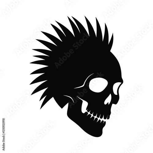 Skull Silhouette Vector Design.