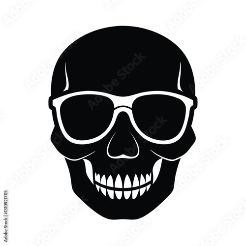 Skull Silhouette Vector Design.