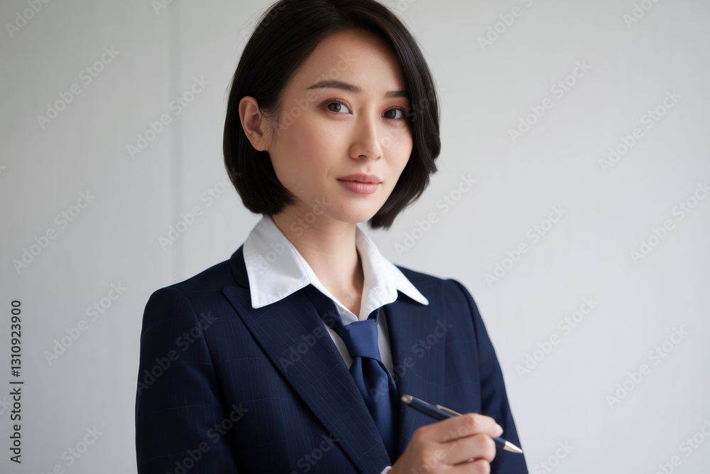 Chinese Businesswoman Against White Background Chinese Businesswoman Against White Background