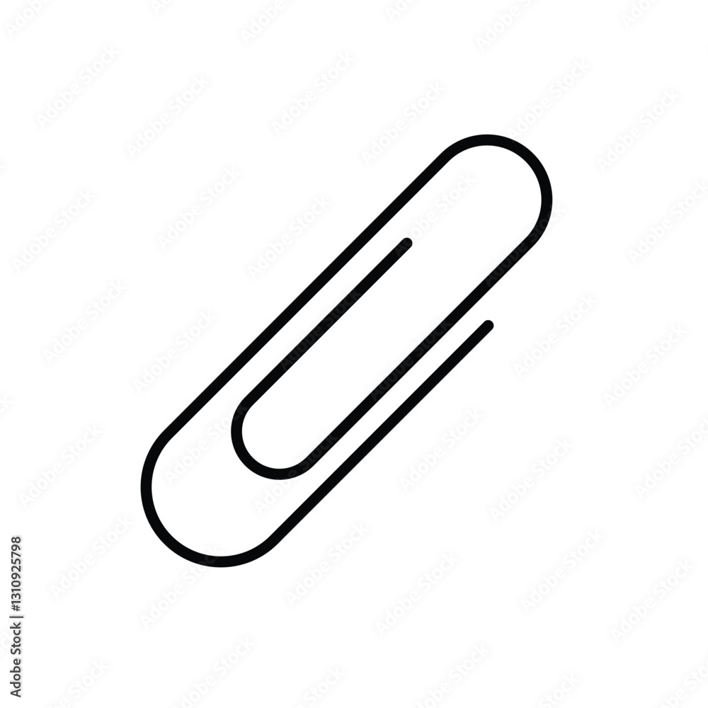 Minimalist Paperclip Line Icon Minimalist Paperclip Line Icon