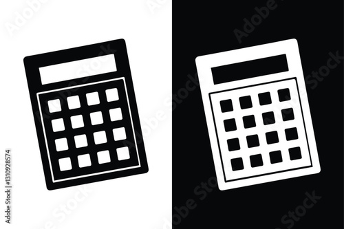 Accounting Tool Icon. Elegant Silhouette for Digital & Print Use