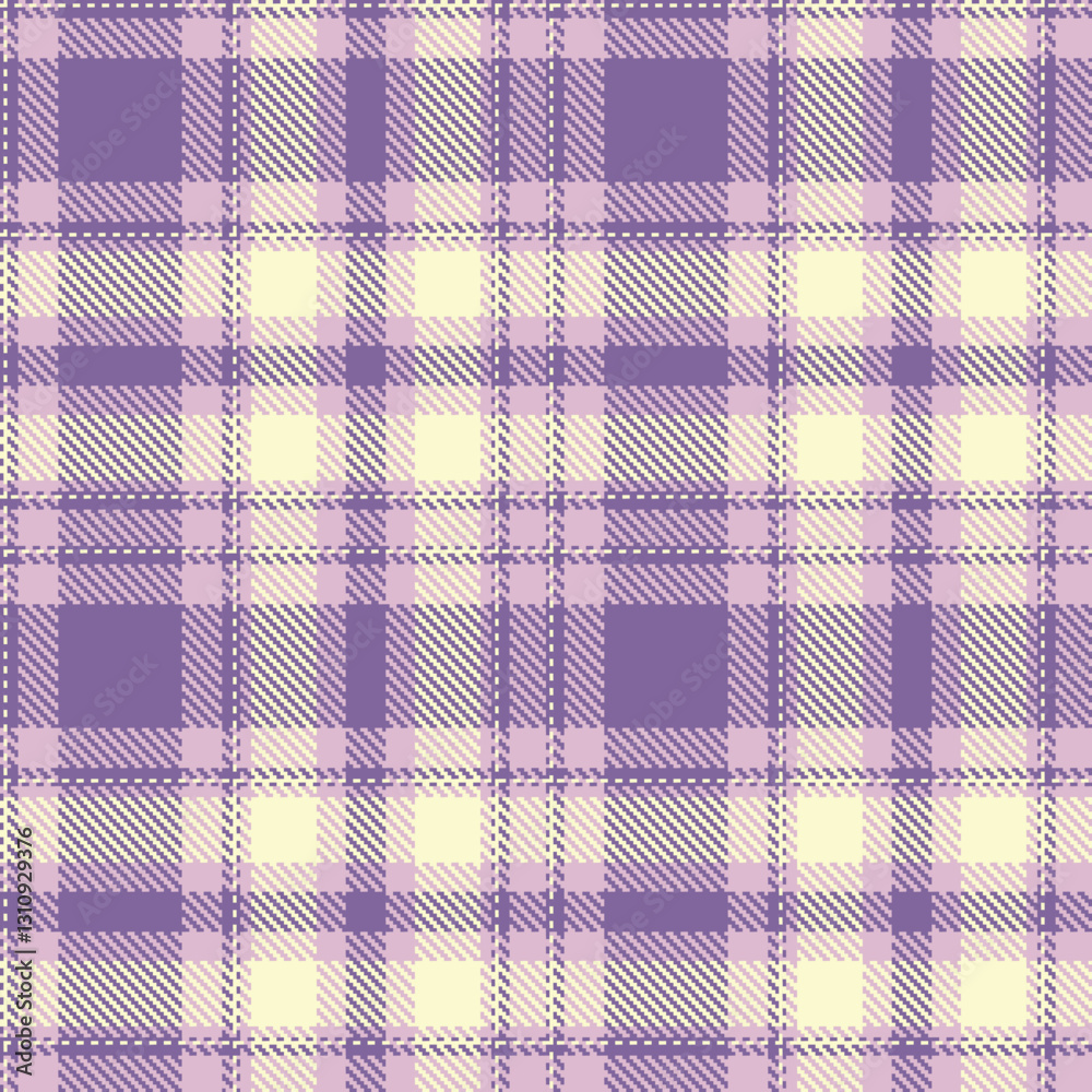 Modern Seamless Tartan in Pale Dark Lavender tones Fabric Design Modern Seamless Tartan in Pale Dark Lavender tones Fabric Design