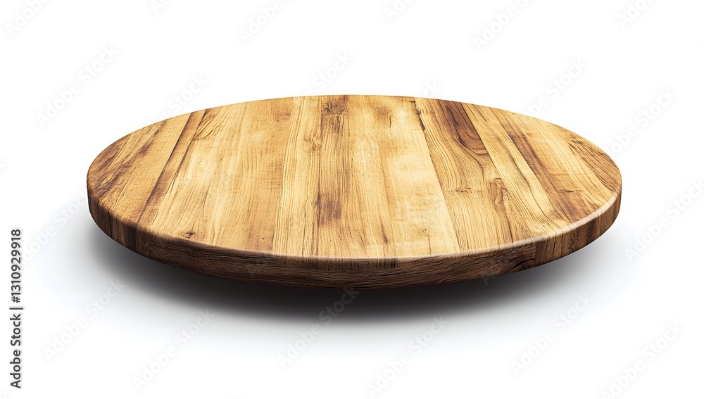 Round Wooden Tabletop Isolated Round Wooden Tabletop Isolated